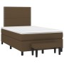 Cama box spring con colchón tela marrón oscuro 120x200 cm de vidaXL, Camas y somieres - Ref: Foro24-3136504, Precio: 450,22 €...