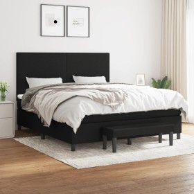 Box spring bed with black fabric mattress 160x200 cm by vidaXL, Beds and slatted bases - Ref: Foro24-3136447, Price: 614,83 €...