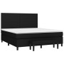 Box spring bed with black fabric mattress 160x200 cm by vidaXL, Beds and slatted bases - Ref: Foro24-3136447, Price: 602,98 €...