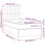 Cama box spring colchón y LED terciopelo rosa 90x190 cm de vidaXL, Camas y somieres - Ref: Foro24-3136220, Precio: 340,45 €, ...