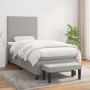 Cama box spring con colchón tela gris claro 100x200 cm de vidaXL, Camas y somieres - Ref: Foro24-3136413, Precio: 383,69 €, D...