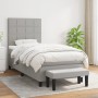 Cama box spring con colchón tela gris claro 90x200 cm de vidaXL, Camas y somieres - Ref: Foro24-3136565, Precio: 380,82 €, De...