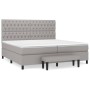 Cama box spring con colchón tela gris claro 200x200 cm de vidaXL, Camas y somieres - Ref: Foro24-3136861, Precio: 717,87 €, D...