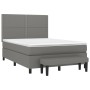 Cama box spring con colchón tela gris oscuro 140x200 cm de vidaXL, Camas y somieres - Ref: Foro24-3136518, Precio: 548,92 €, ...