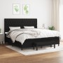 Box spring bed with black fabric mattress 200x200 cm by vidaXL, Beds and slatted bases - Ref: Foro24-3136863, Price: 711,12 €...