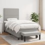 Box spring bed with light gray fabric mattress 100x200 cm by vidaXL, Beds and slatted bases - Ref: Foro24-3136493, Price: 380...