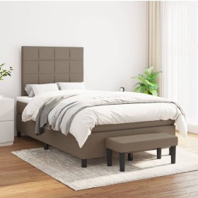 Box spring bed with taupe gray fabric mattress 120x200 cm by vidaXL, Beds and slatted bases - Ref: Foro24-3136585, Price: 492...