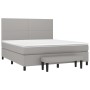 Cama box spring con colchón tela gris claro 180x200 cm de vidaXL, Camas y somieres - Ref: Foro24-3136453, Precio: 641,82 €, D...