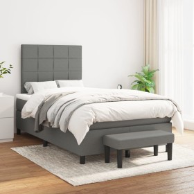 Box spring bed with dark gray fabric mattress 120x200 cm by vidaXL, Beds and slatted bases - Ref: Foro24-3136582, Price: 455,...