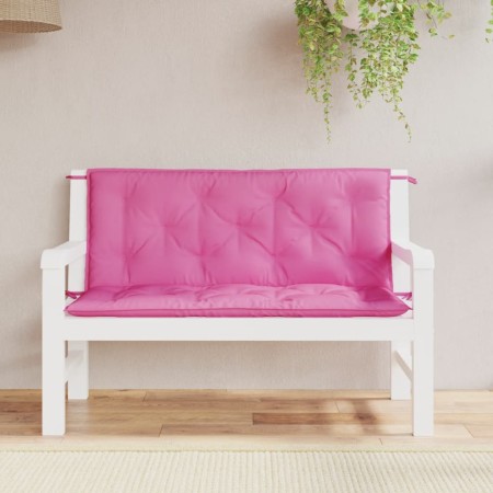 Cushions for garden bench 2 units pink fabric 120x50x7 cm by vidaXL, Cushions for chairs and sofas - Ref: Foro24-361695, Pric...