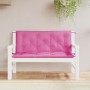 Cushions for garden bench 2 units pink fabric 120x50x7 cm by vidaXL, Cushions for chairs and sofas - Ref: Foro24-361695, Pric...