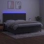 Cama box spring colchón y LED terciopelo gris oscuro 200x200 cm de vidaXL, Camas y somieres - Ref: Foro24-3136264, Precio: 68...