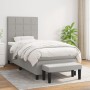 Cama box spring con colchón tela gris claro 90x190 cm de vidaXL, Camas y somieres - Ref: Foro24-3136557, Precio: 374,99 €, De...