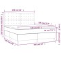 Boxspringbett mit Matratze und dunkelgrauem LED-Samt 160x200 cm von vidaXL, Betten und Lattenroste - Ref: Foro24-3136372, Pre...