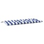 Garden bench cushions 2 pcs blue white striped fabric 120x50x7 cm by vidaXL, Cushions for chairs and sofas - Ref: Foro24-3616...