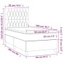 Boxspringbett mit Matratze und LED dunkelblauem Samt 90x200 cm von vidaXL, Betten und Lattenroste - Ref: Foro24-3136285, Prei...