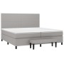 Cama box spring con colchón tela gris claro 200x200 cm de vidaXL, Camas y somieres - Ref: Foro24-3136461, Precio: 709,18 €, D...