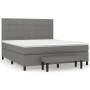 Cama box spring con colchón tela gris oscuro 180x200 cm de vidaXL, Camas y somieres - Ref: Foro24-3136614, Precio: 682,90 €, ...