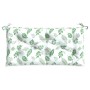 Garden bench cushions 2 units, leaf print fabric, 100x50x7 cm by vidaXL, Cushions for chairs and sofas - Ref: Foro24-361674, ...