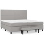 Cama box spring con colchón tela gris claro 200x200 cm de vidaXL, Camas y somieres - Ref: Foro24-3136541, Precio: 703,30 €, D...