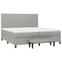 Box spring bed with light gray fabric mattress 200x200 cm by vidaXL, Beds and slatted bases - Ref: Foro24-3136541, Price: 703...