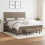 Cama box spring con colchón tela gris taupe 180x200 cm de vidaXL, Camas y somieres - Ref: Foro24-3136457, Precio: 680,90 €, D...