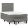 Cama box spring con colchón tela gris oscuro 120x200 cm de vidaXL, Camas y somieres - Ref: Foro24-3136502, Precio: 468,16 €, ...