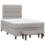 Cama box spring con colchón tela gris claro 120x200 cm de vidaXL, Camas y somieres - Ref: Foro24-3136821, Precio: 465,58 €, D...