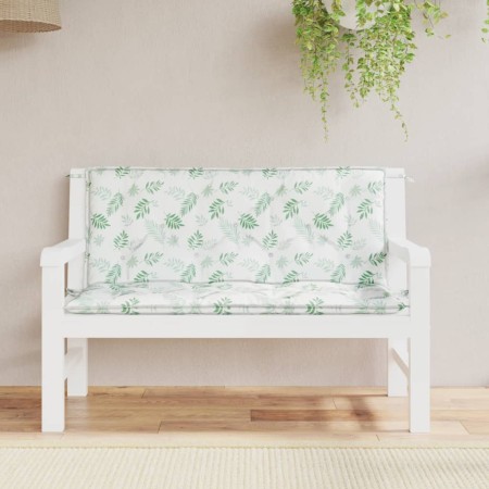 Garden bench cushions 2 pcs fabric leaf print 120x50x7 cm by vidaXL, Cushions for chairs and sofas - Ref: Foro24-361693, Pric...