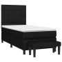 Box spring bed with black fabric mattress 90x200 cm by vidaXL, Beds and slatted bases - Ref: Foro24-3136567, Price: 366,33 €,...