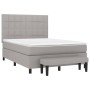 Box spring bed with light gray fabric mattress 140x190 cm by vidaXL, Beds and slatted bases - Ref: Foro24-3136589, Price: 534...