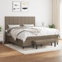 Box spring bed with taupe gray fabric mattress 180x200 cm by vidaXL, Beds and slatted bases - Ref: Foro24-3136617, Price: 678...