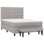 Cama box spring con colchón tela gris claro 140x190 cm de vidaXL, Camas y somieres - Ref: Foro24-3136669, Precio: 562,53 €, D...