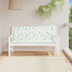 Garden bench cushions 2 units, leaf print fabric, 150x50x7 cm by vidaXL, Cushions for chairs and sofas - Ref: Foro24-361712, ...