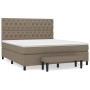 Cama box spring con colchón tela gris taupe 160x200 cm de vidaXL, Camas y somieres - Ref: Foro24-3136849, Precio: 672,91 €, D...