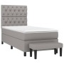 Cama box spring con colchón tela gris claro 80x200 cm de vidaXL, Camas y somieres - Ref: Foro24-3136789, Precio: 360,99 €, De...