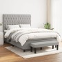 Cama box spring con colchón tela gris claro 140x200 cm de vidaXL, Camas y somieres - Ref: Foro24-3136837, Precio: 590,29 €, D...