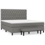 Cama box spring con colchón tela gris oscuro 160x200 cm de vidaXL, Camas y somieres - Ref: Foro24-3136846, Precio: 625,45 €, ...