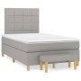 Cama box spring con colchón tela gris claro 120x200 cm de vidaXL, Camas y somieres - Ref: Foro24-3137141, Precio: 448,99 €, D...