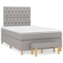 Cama box spring con colchón tela gris claro 120x200 cm de vidaXL, Camas y somieres - Ref: Foro24-3137381, Precio: 473,52 €, D...