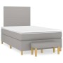 Cama box spring con colchón tela gris claro 120x200 cm de vidaXL, Camas y somieres - Ref: Foro24-3136981, Precio: 473,22 €, D...