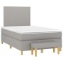 Cama box spring con colchón tela gris claro 120x200 cm de vidaXL, Camas y somieres - Ref: Foro24-3136981, Precio: 473,22 €, D...