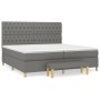 Cama box spring con colchón tela gris oscuro 200x200 cm de vidaXL, Camas y somieres - Ref: Foro24-3137422, Precio: 728,48 €, ...