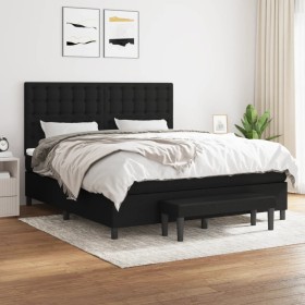 Box spring bed with black fabric mattress 180x200 cm by vidaXL, Beds and slatted bases - Ref: Foro24-3136935, Price: 663,03 €...