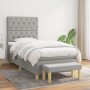 Cama box spring con colchón tela gris claro 80x200 cm de vidaXL, Camas y somieres - Ref: Foro24-3137349, Precio: 370,14 €, De...