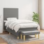 Cama box spring con colchón tela gris oscuro 80x200 cm de vidaXL, Camas y somieres - Ref: Foro24-3136950, Precio: 348,58 €, D...