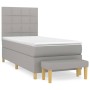 Box spring bed with light gray fabric mattress 90x200 cm by vidaXL, Beds and slatted bases - Ref: Foro24-3137125, Price: 381,...