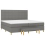 Cama box spring con colchón tela gris oscuro 200x200 cm de vidaXL, Camas y somieres - Ref: Foro24-3137182, Precio: 722,66 €, ...