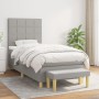 Box spring bed with light gray fabric mattress 80x200 cm by vidaXL, Beds and slatted bases - Ref: Foro24-3137109, Price: 353,...