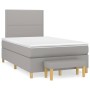 Cama box spring con colchón tela gris claro 120x200 cm de vidaXL, Camas y somieres - Ref: Foro24-3137061, Precio: 459,28 €, D...